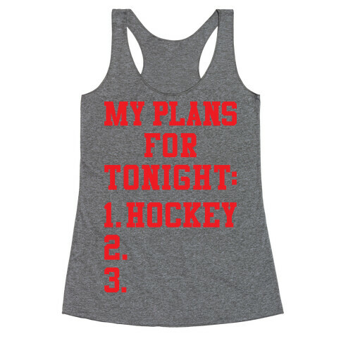 Hockey Plans Racerback Tank Top