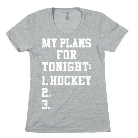 Hockey Plans Womens T-Shirt