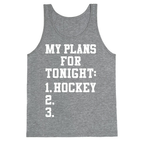 Hockey Plans Tank Top