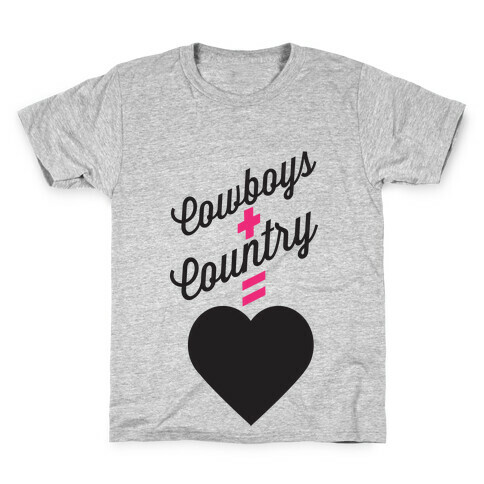 Cowboys + Country = <3 Kids T-Shirt