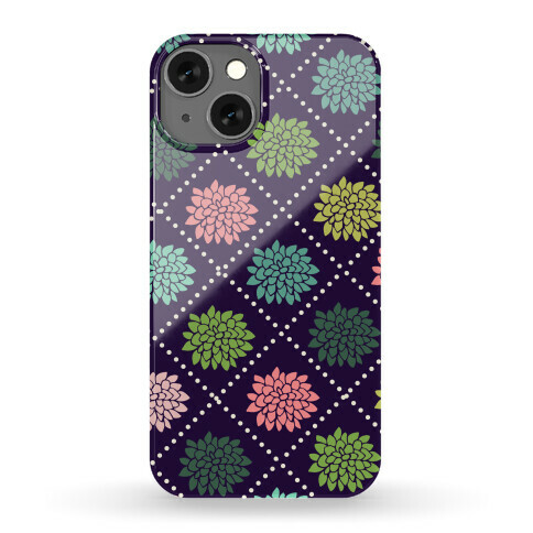 Diagonal Flower Pattern Phone Case
