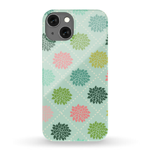 Diagonal Flower Pattern Phone Case