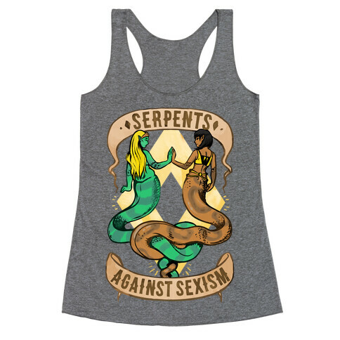 Serpents Against Sexism Racerback Tank Top