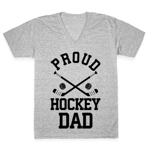 Proud Hockey Dad V-Neck Tee Shirt