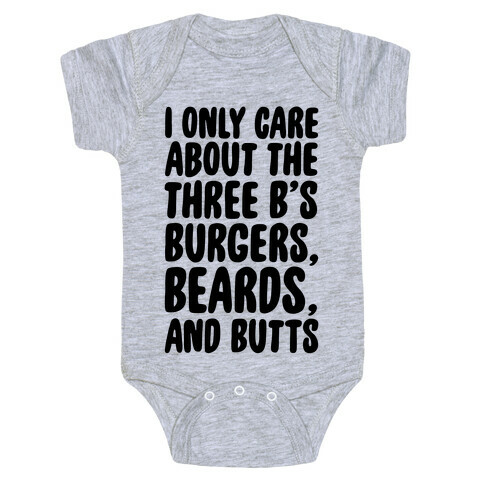 Burgers, Beards, and Butts Baby One-Piece