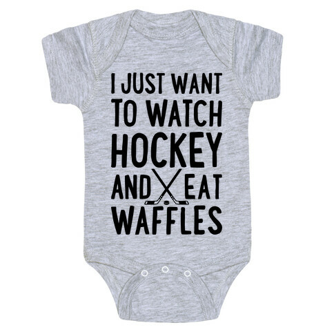 Watch Hockey Eat Waffles Baby One-Piece