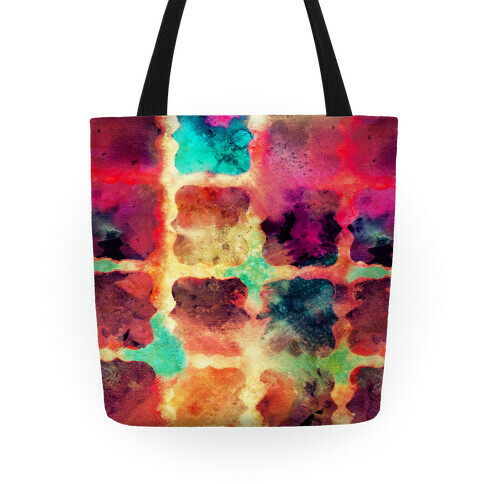 Watercolor Rainbow Texture Pattern Tote