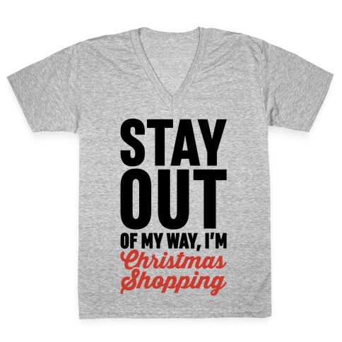 Christmas Shopping V-Neck Tee Shirt