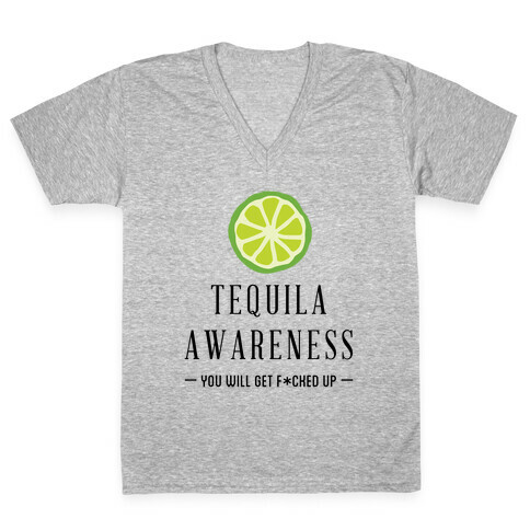 Tequila Awareness V-Neck Tee Shirt