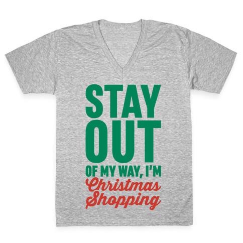 Christmas Shopping V-Neck Tee Shirt