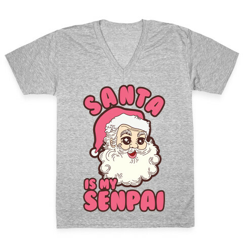 Santa is My Senpai V-Neck Tee Shirt
