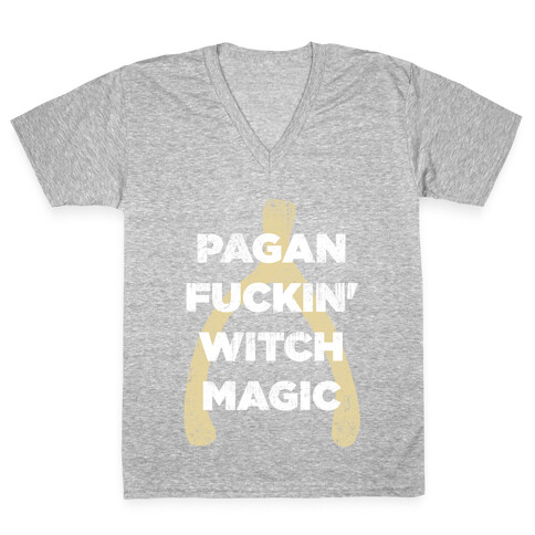 Wishbones are WITCH MAGIC V-Neck Tee Shirt