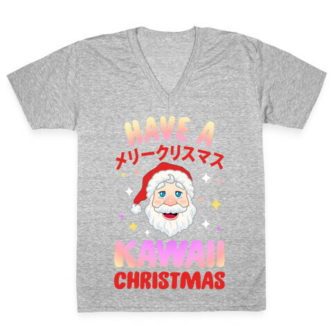 Have a Kawaii Christmas V-Neck Tee Shirt