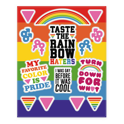 My Favorite Color is Pride  Stickers and Decal Sheet