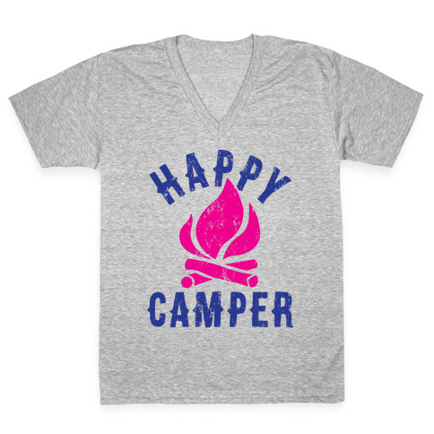 Happy Camper V-Neck Tee Shirt