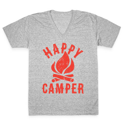 Happy Camper V-Neck Tee Shirt