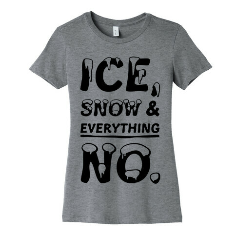 Ice, Snow And Everything No Womens T-Shirt