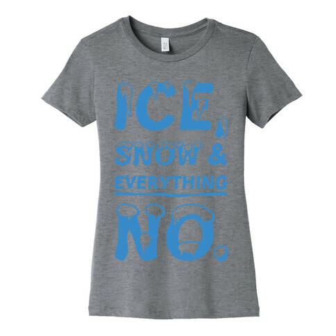 Ice, Snow And Everything No Womens T-Shirt