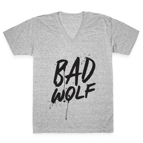 Doctor Who Bad Wolf V-Neck Tee Shirt