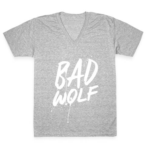 Doctor Who Bad Wolf V-Neck Tee Shirt