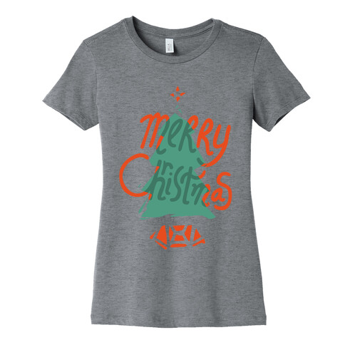 Merry Christmas Tree Womens T-Shirt