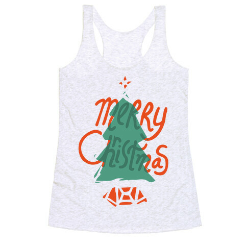 Merry Christmas Tree Racerback Tank Top