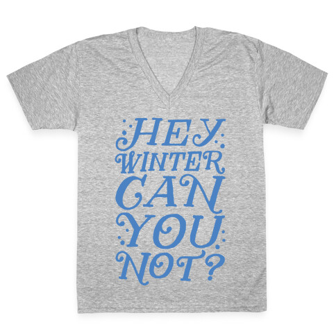 Winter Can You Not? V-Neck Tee Shirt