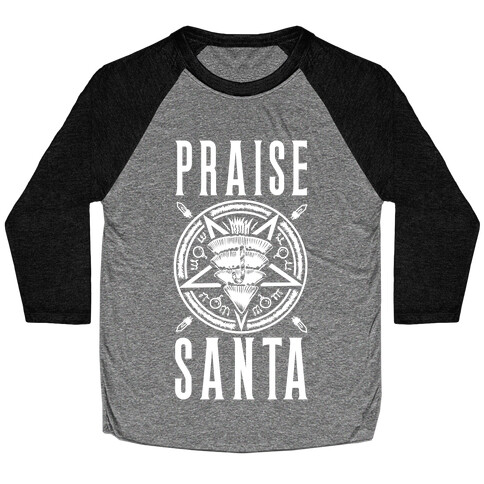 Praise Santa Baseball Tee