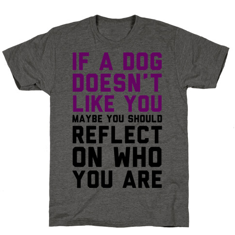 If A Dog Doesn't Like You Maybe You Should Reflect On Who You Are T-Shirt