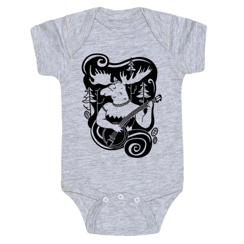 Indie Rock Moose Baby One-Piece