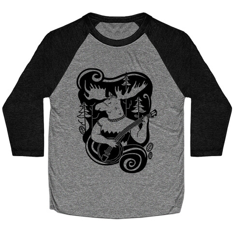 Indie Rock Moose Baseball Tee