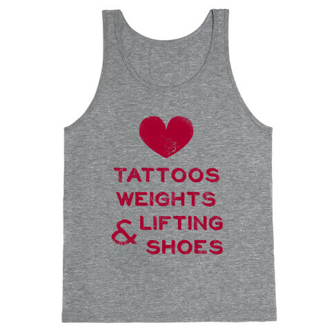 Love Tattoos Weights & Lifting Shoes Tank Top