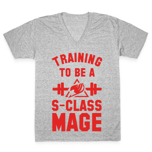 Training to Be a S-Class Mage V-Neck Tee Shirt