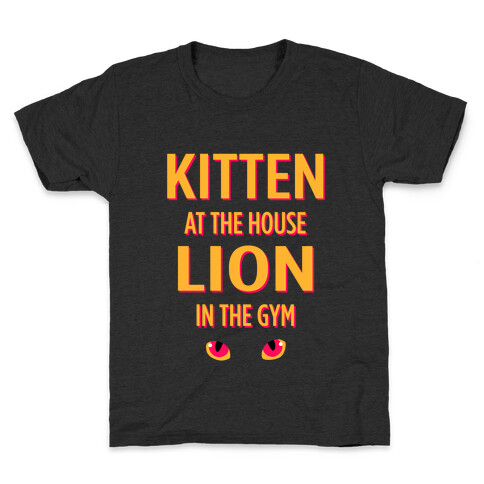 Kitten at Home Lion in the Gym Kids T-Shirt