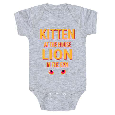 Kitten at the House Lion in the Gym Baby One-Piece