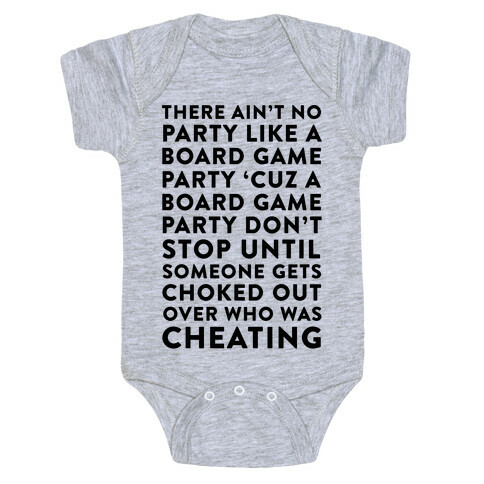 Ain't No Party Like A Board Game Party Baby One-Piece