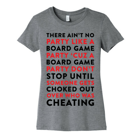 Ain't No Party Like A Board Game Party Womens T-Shirt