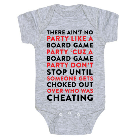 Ain't No Party Like A Board Game Party Baby One-Piece