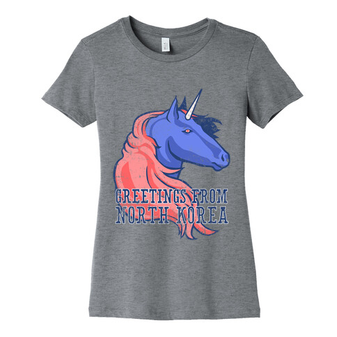 North Korean Unicorn (Vintage) Womens T-Shirt