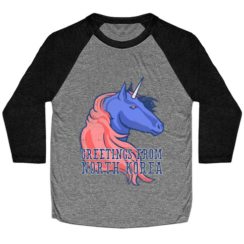 North Korean Unicorn (Vintage) Baseball Tee