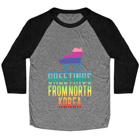 Greetings From North Korea Baseball Tee