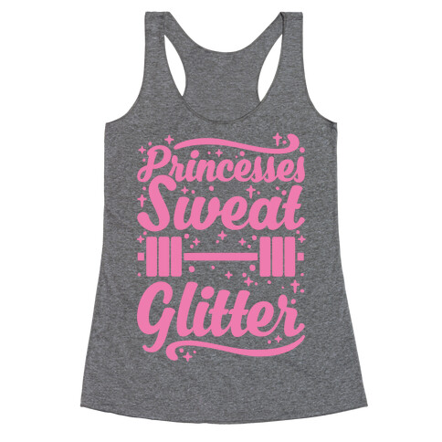 Princesses Sweat Glitter Racerback Tank Top