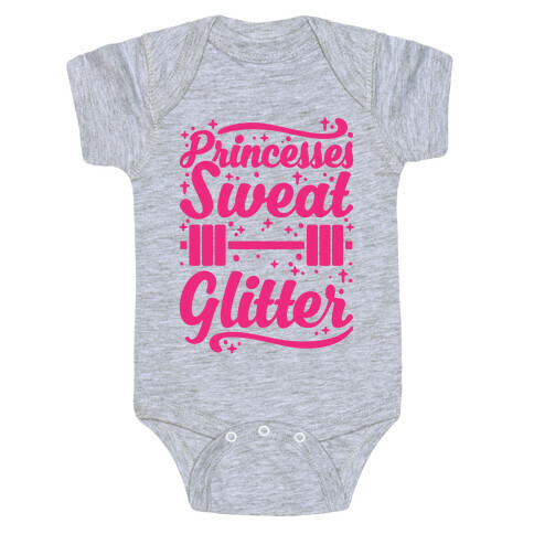 Princesses Sweat Glitter Baby One-Piece