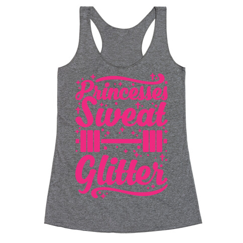 Princesses Sweat Glitter Racerback Tank Top