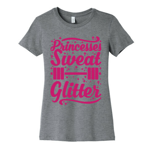 Princesses Sweat Glitter Womens T-Shirt
