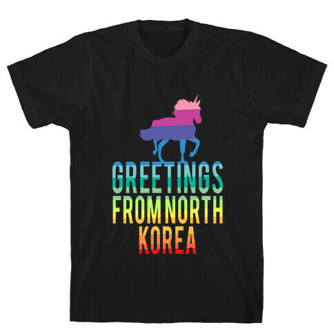 Greetings From North Korea (Rainbow) T-Shirt