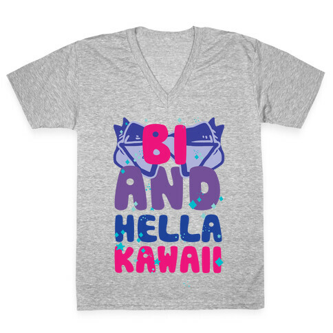 Bi And Hella Kawaii V-Neck Tee Shirt