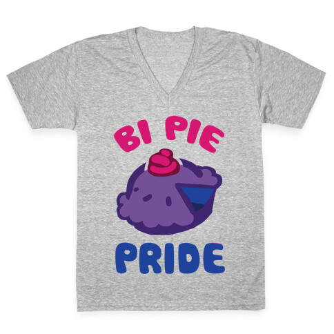 Bi Pie Pride V-Neck Tee Shirt