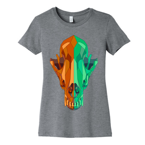 Geometric Coyote Skull Womens T-Shirt