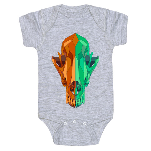 Geometric Coyote Skull Baby One-Piece